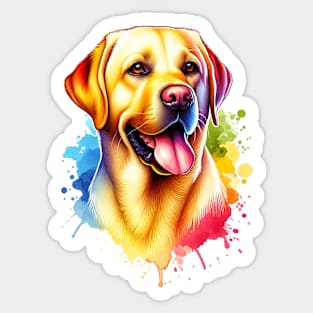 Yellow Lab Labrador Retriever Dog Artwork Sticker